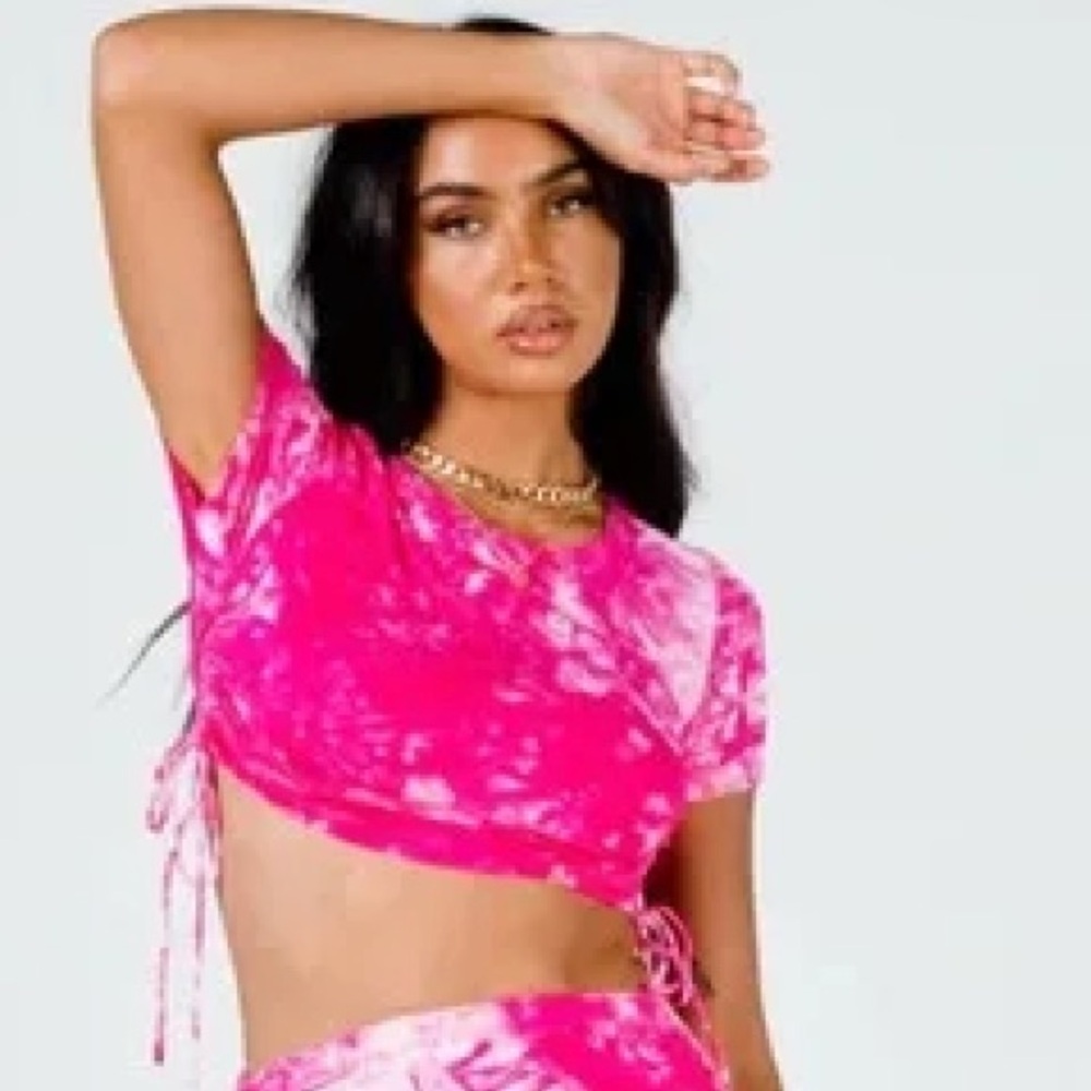 Princess Polly Pink Tie-Dye Top